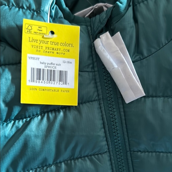 Primary Teal Kids Puffer Jacket - Picture 5 of 5